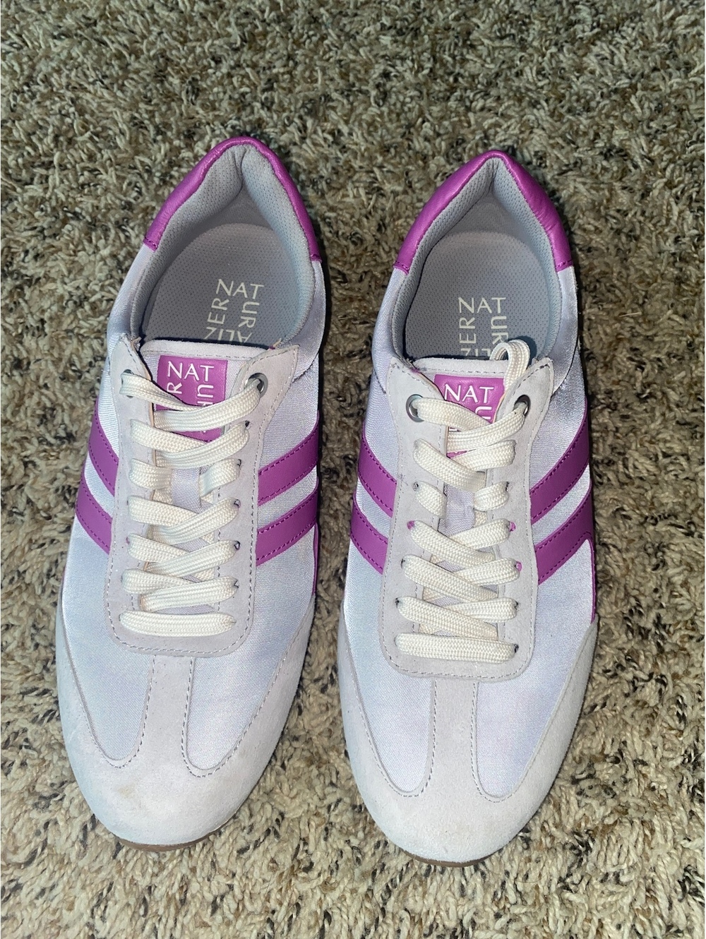 Naturalizer Purple Sneaker Tennis Shoe Leather Lorena